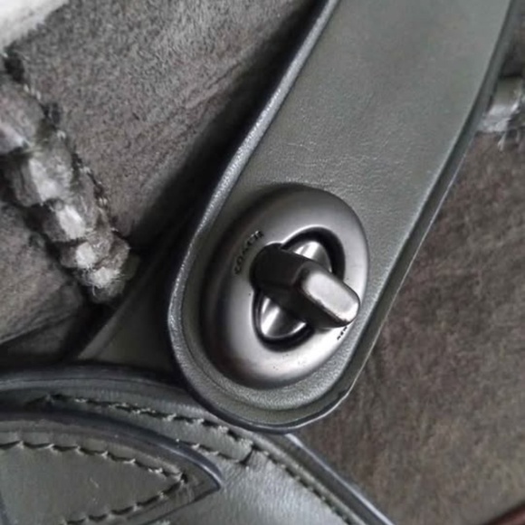 Coach Moto Genuine Shearling Boots size 8B - Picture 7 of 10